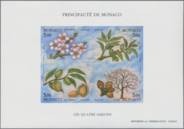 Monaco: 1993, The Four Seasons (almond Tree) SPECIAL SOUVENIR SHEET Imperforated, 100 Copies Mint Ne - Unused Stamps