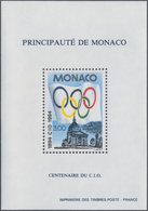 Monaco: 1994, 100 Years Olympic Committee (olympic Flag And Sorbonne University In Paris) Perforated - Ungebraucht