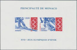 Monaco: 1994, Winter Olympics Lillehammer In A Lot With 100 IMPERFORATE Miniature Sheets, Mint Never - Unused Stamps