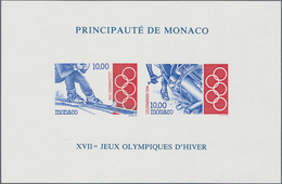 Monaco: 1994, MONACO: Winter Olympics Lillehammer In A Lot With 50 IMPERFORATE Miniature Sheets, Min - Nuovi