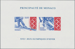 Monaco: 1994, MONACO: Winter Olympics Lillehammer In A Lot With 50 IMPERFORATE Miniature Sheets, Min - Unused Stamps