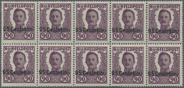 Österreichisch-Ungarische Feldpost - Rumänien: 1918, Unverausgabte Serie 'Kaiser Karl I.' Mit Aufdru - Otros & Sin Clasificación