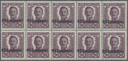 Rumänien: 1918, Austrian Field Post, Not Issued "Emperor Carol I." With Overprint "BANI", Set Of Twe - Unused Stamps