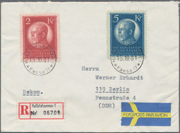 Schweden: 1831/1980, Very Contrasting Lot Of 520 Letters And Cards Beginning With Two Pre Philatelic - Cartas & Documentos