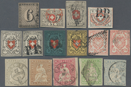 Schweiz: 1843-2007: Umfangreiche Sammlung Der Schweizerischen Marken In 9 Alben/Steckbüchern, Anfang - Lotti/Collezioni