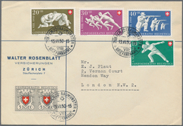 Schweiz: 1945-Moderne: Rund 190 Briefe, Postkarten, FDCs, Sammel- Und Faltblätter Etc., Dabei Auch B - Sammlungen