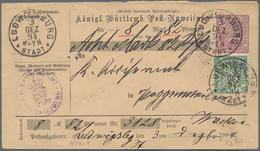 Württemberg - Ganzsachen: 1865/1920, Posten Mit über 1.000 Gebrauchten Und Ungebrauchten Ganzsachenk - Autres & Non Classés