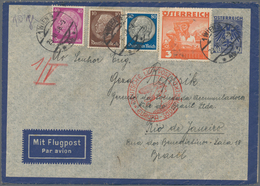 Deutsches Reich: 1855/1938, Kleines Aber Feines Lot Von 4 Belegen Dabei Österreichischer Luftpost-Ga - Colecciones