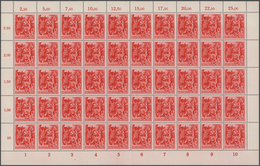 Deutsches Reich - 3. Reich: 1945, SA/SS Gezähnt, 250 Komplette Serien In Gefaltenen Originalbögen, P - Briefe U. Dokumente