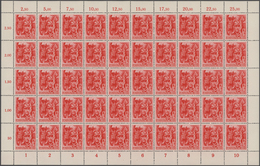 Deutsches Reich - 3. Reich: 1945, SA/SS Gezähnt, 500 Komplette Serien In Gefaltenen Originalbögen, P - Briefe U. Dokumente