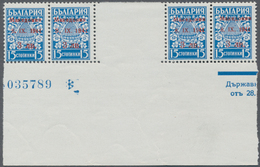 Dt. Besetzung II WK - Mazedonien: 1944, 1 L. Auf 10 St. Rotorange Und 3 L. Auf 15 St. Blau, Engros-B - Bezetting 1938-45