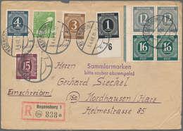 Deutschland Nach 1945: 1948/1965, 120 Briefe Und Ganzsachen, Dabei 10-fach Frankaturen, Paketkarten, - Colecciones