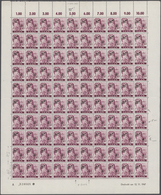 Saarland (1947/56): 1947, Aufdrucke 1 Fr. Auf 10 Pfg. Violettpurpur Mit Kopfstehendem Aufdruck Im Ge - Unused Stamps