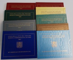 Vatikan: LATE ARRIVAL: Lot 9 X 2 Euro Gedenkmünzen 2004-2012. Alle Münzen In Original Folder. - Vaticano (Ciudad Del)