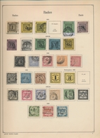 Deutschland: 1850-1950, Gemischt Angelegte Generalsammlung Mit Altdeutschland, Hier Guter Baden Weit - Colecciones