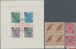 Deutschland: 1898/1949, Kleines Nettes Lot, Dabei Dt.Post China MiNr. 1 II B Im Postfrischen 4er-Blo - Sammlungen
