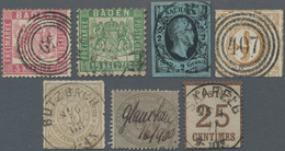 Altdeutschland: 1851/1871, Sammlung Der Gebiete Baden, Sachsen Und Thurn&Taxis Sowie Norddeutscher B - Verzamelingen