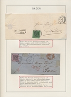 Baden - Marken Und Briefe: 1820/1868, Meist Gestempelte Sammlung Auf Leuchtturm-Blättern, Etwas Unte - Otros & Sin Clasificación