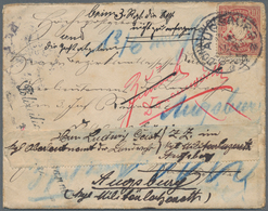 Bayern - Marken Und Briefe: 1896/1920, Partie Von 14 Briefen Und Karten, Dabei Retourpost, Grenzsche - Sonstige & Ohne Zuordnung