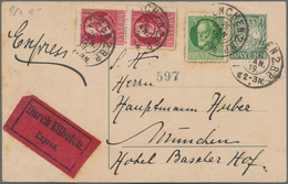 Bayern - Ganzsachen: 1875/1920, Ca. 1.210 überwiegend Gebrauchte Ganzsachen Mit Einer Großen Stempel - Otros & Sin Clasificación