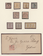 Mecklenburg-Schwerin - Marken Und Briefe: 1856/1867, Saubere, Meist Gestempelte Sammlung Mit Acht Ma - Mecklenbourg-Schwerin