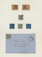Thurn & Taxis - Marken Und Briefe: 1852/1868, Interessante Sammlung Auf Selbst Gestalteten Blättern - Autres & Non Classés