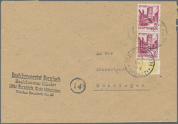 Württemberg - Einkreisstempel: 1939-1952, Partie Mit Rund 80 Briefen Und Belegen Mit Nachverwendeten - Altri & Non Classificati