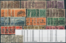 Deutsches Reich: 1875/1923, Partie Von Gestempelten Marken Meist Infla In Unterschiedlichen Stückzah - Collections