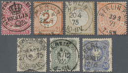 Deutsches Reich - Brustschild: 1871 (und Später). BERLIN-STEMPEL AUF BRUSTSCHILD. Sammlung In Steckb - Sammlungen