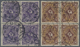 Deutsches Reich - Inflation: 1922, Posthorn, Lot Von Zehn Gestempelten Marken Je Gepr. Infla: MiNr. - Collections