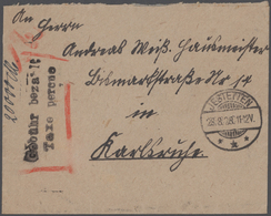 Deutsches Reich - Inflation: 1922/1923, Partie Von Ca. 60 Belegen "Gebühr Bezahlt" Bzw. Freistempler - Verzamelingen