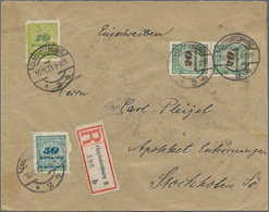 Deutsches Reich - Inflation: 1923, 30.11.-1-12., Lot Von Fünf Briefen, Dabei MiNr. 330 B MiF Als Por - Colecciones