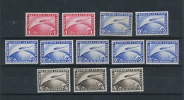 Deutsches Reich - Weimar: 1928/1931, ZEPPELINE, Partie Von 24 Marken Incl. Kompletten Sätzen Südamer - Colecciones