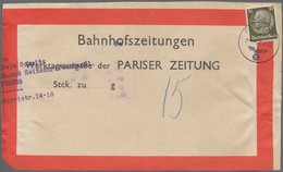 Deutsches Reich - 3. Reich: 1942: Fünf Adress-Aufkleber Für Bahnhofszeitungen, Alle Für Die 'Pariser - Covers & Documents