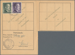 Deutsches Reich - 3. Reich: 1944, Ostsudetenland, Lot Von Zehn Voll Besparten HJ-Postsparkarten über - Covers & Documents