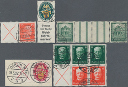 Deutsches Reich - Zusammendrucke: 1926/1931. Lot Mit 7 Sauber Gestempelten Stücken. Dabei Sind: Schi - Se-Tenant