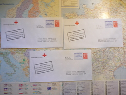 3 Enveloppes Neuves PAP Réponse Croix Rouge Française - Prêts-à-poster:Answer/Beaujard