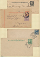Deutsches Reich - Privatpost (Stadtpost): STUTTGART: Hervorragende Sammlung Auf 12 Albenblättern Auf - Private & Local Mails