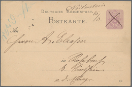 Deutsches Reich - Ganzsachen: 1870/1890 (ca.), Sammlung Von Ca. 20 Ungebrauchten/gebrauchten Korresp - Autres & Non Classés