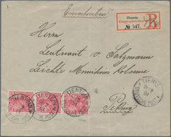 Deutsche Post In China: 1898 - 1910, Posten Von Mehr Als 40, Teils Hochwertigen Belegen Mit Petschil - China (kantoren)