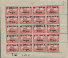 Deutsche Besetzung I. WK: Landespost In Belgien: 1916, 1 F. 25 Cent Auf 1 Mark Karminrot, Wertangabe - Ocupación 1914 – 18