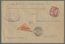 Deutsche Abstimmungsgebiete: Saargebiet: 1922-1927, Partie Von über 90 Belegen Mit Frankaturen Der F - Brieven En Documenten