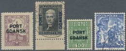 Danzig - Polnische Post (Port Gdansk): 1925/1938, Komplette, Sowohl Ungebraucht Als Auch Gestempelt - Other & Unclassified