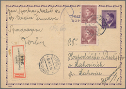 Dt. Besetzung II WK - Böhmen Und Mähren: 1939/44, Kleiner Posten Von Ca. 70 Briefen, Karten Und Unge - Ocupación 1938 – 45