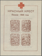 Dt. Besetzung II WK - Russland - Pleskau (Pskow): 1941/1942, Gehaltvolle Sammlung Ab Den Aufdruckmar - Bezetting 1938-45