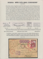 Dt. Besetzung II WK - Serbien: 1941/1944, Zensurpost, Sammlung Von 21 Bedarfs-Briefen Und -Karten Au - Ocupación 1938 – 45