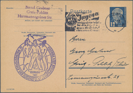 DDR - Ganzsachen: 1949/1991, Vielseitiger Bestand Von über 630 Ganzsachen Mit Karten, Antwortkarten - Autres & Non Classés