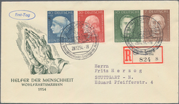 Bundesrepublik Und Berlin: 1950/1959, Saubere Partie Von FDCs: Bund 1952/1959 Mit 68 Stück Sowie Ber - Collections