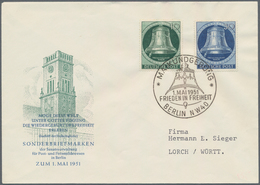 Berlin: 1950/65, Briefealbum Mit Ersttagsbriefen, Dabei 2 Lortzing, 2 X Philharmonie, Glocke Links 1 - Unused Stamps