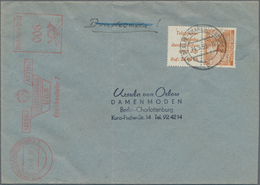 Berlin - Zusammendrucke: 1949/1955, Partie Von 16 Orts-Briefen/Karten Mit Frankaturen Reklame-Zusamm - Se-Tenant